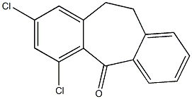 5H-Dibenzo[a,d]cyclohepten-5-one, 2,4-dichloro-10,11-dihydro- Structure