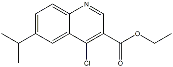 3-Quinolinecarboxylic acid, 4-chloro-6-(1-methylethyl)-, ethyl ester结构式