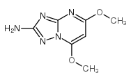 2-Amino-5,7-dimethoxy-1,2,4-triazole-[1,5-a]-pyrimidine structure