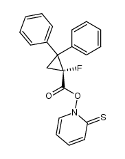 N-(2-thioxypyridinyl) (+)-(R)-1-fluoro-2,2-diphenylcyclopropanecarboxylate结构式