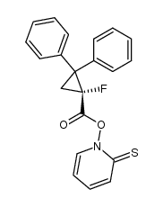 N-(2-thioxypyridinyl) (+)-(R)-1-fluoro-2,2-diphenylcyclopropanecarboxylate Structure