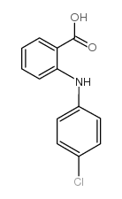 2-[(4-氯苯基)氨基]苯甲酸结构式