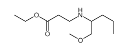 3-(1-MethoxyMethyl-butylamino)-propionic acid ethyl ester结构式