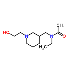 N-Ethyl-N-{[1-(2-hydroxyethyl)-3-piperidinyl]methyl}acetamide结构式