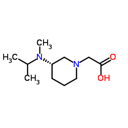 {(3S)-3-[Isopropyl(methyl)amino]-1-piperidinyl}acetic acid结构式