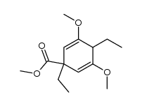 methyl 1,4-diethyl-3,5-dimethoxycyclohexa-2,5-dienecarboxylate结构式