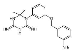 1-[3-[(3-aminophenyl)methoxy]phenyl]-6,6-dimethyl-1,3,5-triazine-2,4-diamine Structure