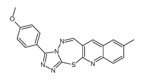 3-(4-Methoxyphenyl)-9-methyl-1,2,4-triazolo(3',4':2,3)(1,3,4)thiadiazepino(7,6-b)quinoline Structure