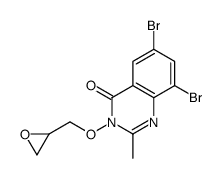 6,8-dibromo-2-methyl-3-(oxiran-2-ylmethoxy)quinazolin-4-one结构式