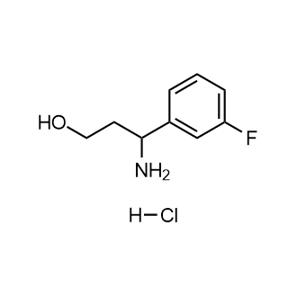 3-Amino-3-(3-fluorophenyl)propan-1-olhydrochloride Structure