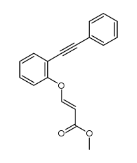 methyl (E)-3-(2-(phenylethynyl)phenoxy)acrylate结构式