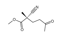 (R)-2-Cyano-2-methyl-5-oxo-hexanoic acid methyl ester Structure