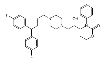 ethyl N-[3-[4-[4,4-bis(4-fluorophenyl)butyl]piperazin-1-yl]-2-hydroxypropyl]-N-phenylcarbamate结构式
