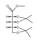 Methyl (2R,3R,4R)-2,3:4,5-di-O-isopropylidene-2,3,4,5-tetrahydroxy-pentanoate结构式