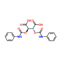 (2R,3R)-2,3-Bis[(phenylcarbamoyl)oxy]succinic acid Structure