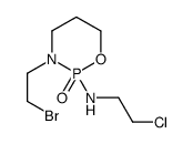 (2R)-3-(2-bromoethyl)-N-(2-chloroethyl)-2-oxo-1,3,2λ5-oxazaphosphinan-2-amine结构式