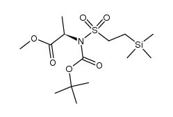 N-(tert-Butoxycarbonyl)-N-[[2-(trimethylsilyl)ethyl]sulfonyl]-D-alanine, methyl ester结构式
