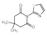 4,4-dimethyl-1-(1,3-thiazol-2-yl)piperidine-2,6-dione结构式