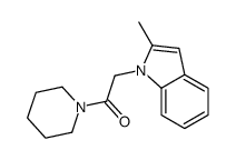 2-(2-methylindol-1-yl)-1-piperidin-1-ylethanone结构式