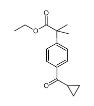 [4-(cyclopropylcarbonyl)]-α-α-dimethylbenzeneacetic acid ethyl ester结构式