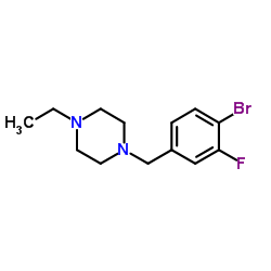 1-(4-Bromo-3-fluorobenzyl)-4-ethylpiperazine结构式