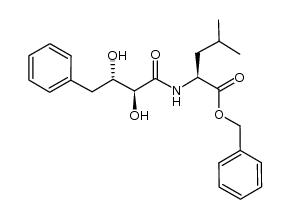 (S)-benzyl 2-((2S,3S)-2,3-dihydroxy-4-phenylbutanamido)-4-methylpentanoate结构式