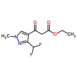 Ethyl 3-[3-(difluoromethyl)-1-methyl-1H-pyrazol-4-yl]-3-oxopropanoate结构式