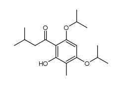 1-(2-hydroxy-4,6-diisopropoxy-3-methylphenyl)-3-methylbutan-1-one结构式