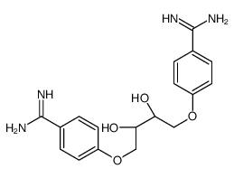 4-[(2R,3S)-4-(4-carbamimidoylphenoxy)-2,3-dihydroxybutoxy]benzenecarboximidamide结构式