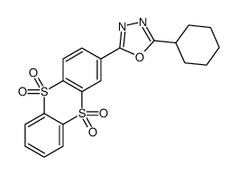 2-(5-cyclohexyl-1,3,4-oxadiazol-2-yl)thianthrene 5,5,10,10-tetraoxide Structure