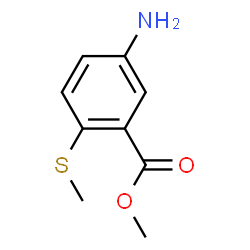 Benzoic acid, 5-amino-2-(methylthio)-, methyl ester (9CI) Structure