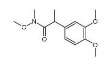 N-methyl-N-methoxy-2-(3',4'-dimethoxyphenyl)propanamide Structure