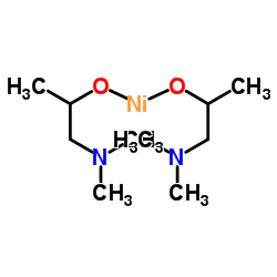 双[1-(N,N-二甲基氨基)-2-丙醇基]镍(II)结构式