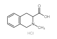 2-甲基-1,2,3,4-四氢异喹啉-3-羧酸盐酸盐结构式