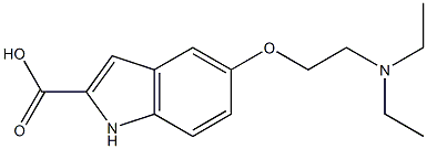 5-(2-(diethylamino)ethoxy)-1H-indole-2-carboxylic acid结构式