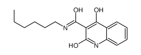 N-hexyl-4-hydroxy-2-oxo-1H-quinoline-3-carboxamide结构式