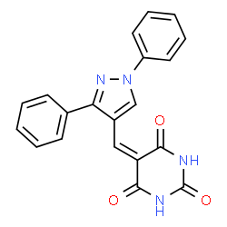 5-((1,3-diphenyl-1H-pyrazol-4-yl)methylene)pyrimidine-2,4,6(1H,3H,5H)-trione Structure