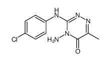 4-AMINO-3-(4-CHLOROANILINO)-6-METHYL-4,5-DIHYDRO-1,2,4-TRIAZIN-5-ONE结构式