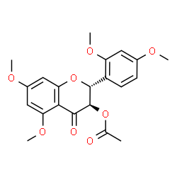 trans-3-Hydroxy-2',4'5,7-tetramethoxy-3-flavanone acetate Structure