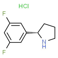 (S)-2-(3,5-Difluorophenyl)pyrrolidine hydrochloride Structure
