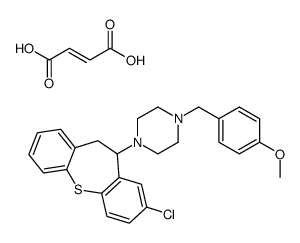 (E)-but-2-enedioic acid,1-(3-chloro-5,6-dihydrobenzo[b][1]benzothiepin-5-yl)-4-[(4-methoxyphenyl)methyl]piperazine Structure