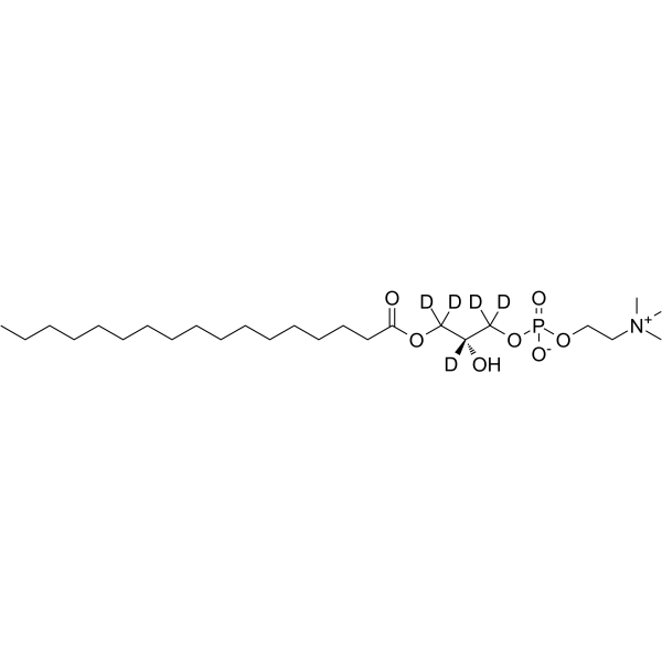 1-Heptadecanoyl-2-hydroxy-sn-glycero-3-phosphocholine-d5 Structure