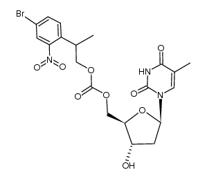 thymidine 5'-[2-(4-bromo-2-nitrophenyl)propyl carbonate] Structure