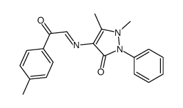 1,5-dimethyl-4-[[2-(4-methylphenyl)-2-oxoethylidene]amino]-2-phenylpyrazol-3-one Structure