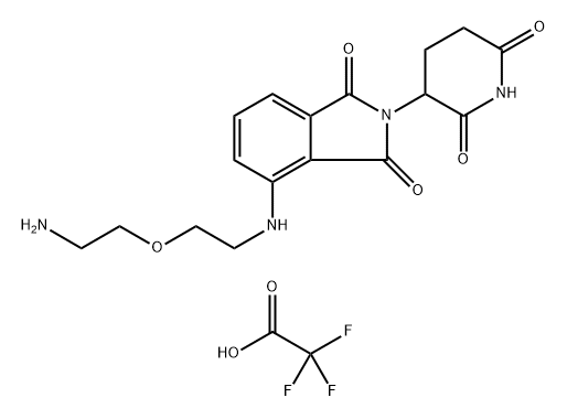 Thalidomide-4-NH-PEG1-NH2 TFA结构式