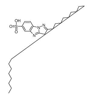 2-heptadecyl-3H-pyrazolo[1,5-a]benzimidazole-6-sulphonic acid structure