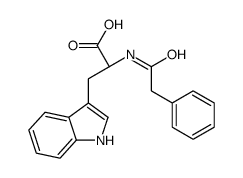 (2S)-3-(1H-indol-3-yl)-2-[(2-phenylacetyl)amino]propanoic acid Structure
