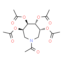 1H-Azepine-3,4,5,6-tetrol, 1-acetylhexahydro-, tetraacetate (ester), (3R,4R,5R,6R)- structure