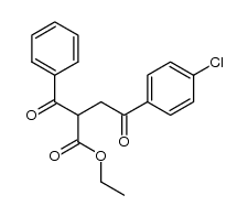 2-benzoyl-4-(4-chloro-phenyl)-4-oxo-butyric acid ethyl ester Structure
