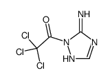 (9ci)-1-(三氯乙酰基)-1H-1,2,4-噻唑-5-胺结构式
